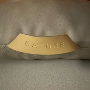 Gathre Leather throw Pillow grey